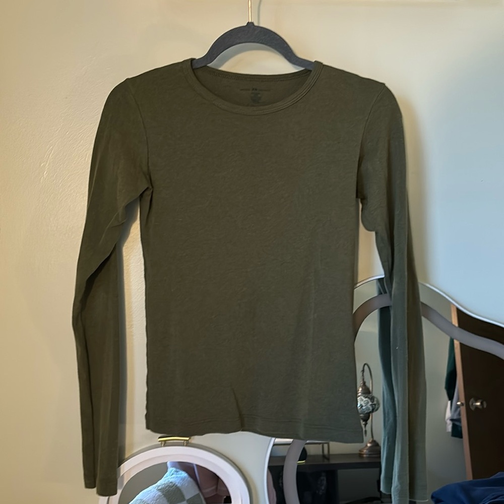 Olive Green Long Sleeve T-Shirt